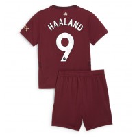 Manchester City Erling Haaland #9 Fußballbekleidung 3rd trikot Kinder 2024-25 Kurzarm (+ kurze hosen)